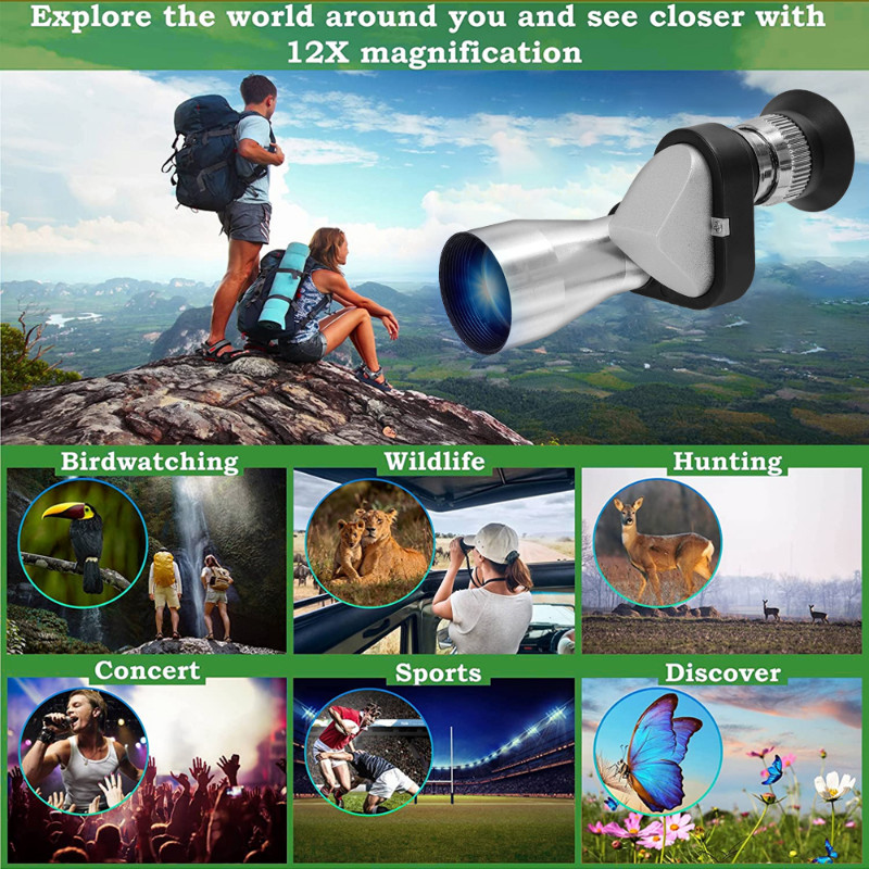 Taktiskais mini monokulārais teleskops HD nakts ūdensnecaurlaidīgs kabatas teleskops militārā tālummaiņa 8x20 monokulārais āra teleskops ceļojumiem