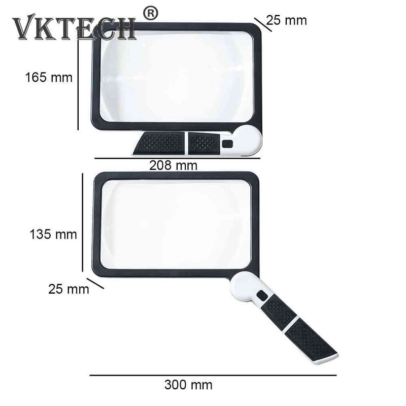 48 Μεγεθυντικός φακός LED 2 Λειτουργίες Ρυθμιζόμενος Αναδιπλούμενος Μεγεθυντικός φακός ανάγνωσης 5x Μεγεθυντικός φακός χειρός Seniors Παιδικά βιβλία