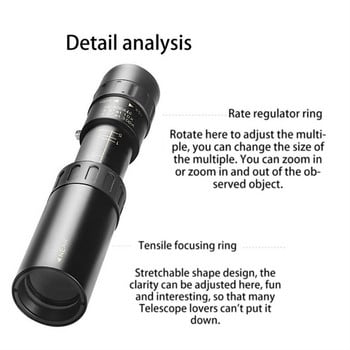Φορητό τηλεσκοπικό τηλεσκόπιο μονόφθαλμου ζουμ 10-300 x 40 για εξωτερικούς χώρους για ταξίδια σε κάμπινγκ