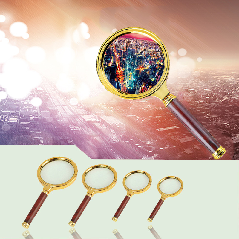 60 mm 70 mm 80 mm prijenosno ručno 10X povećalo s retro ručkom, povećalo za oči, lupa staklo