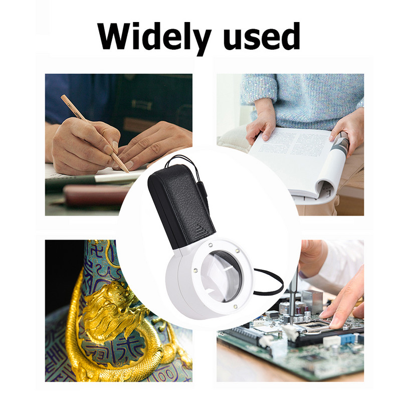 Professzionális nagyítóval megvilágított nagyító LED megvilágítással Nagyítók Olvasószemüveg Nagyítás