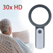LED-es fényű optikai régi olvasó Dropship kézi 30X megvilágított nagyító mikroszkóp nagyítós olvasást segítő nagyító