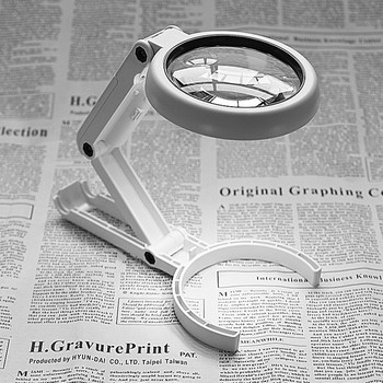 Преносима ръчна лупа с LED лампи Сгъваема настолна лупа за четене на вестници Инструменти за ремонт на лупа