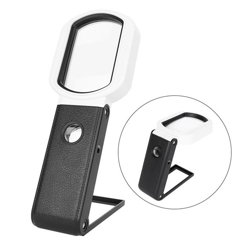 Laetav käeshoitav/seisev luup 9 LED-valgusega luubiga lugemiseks, ehete uurimiseks jne