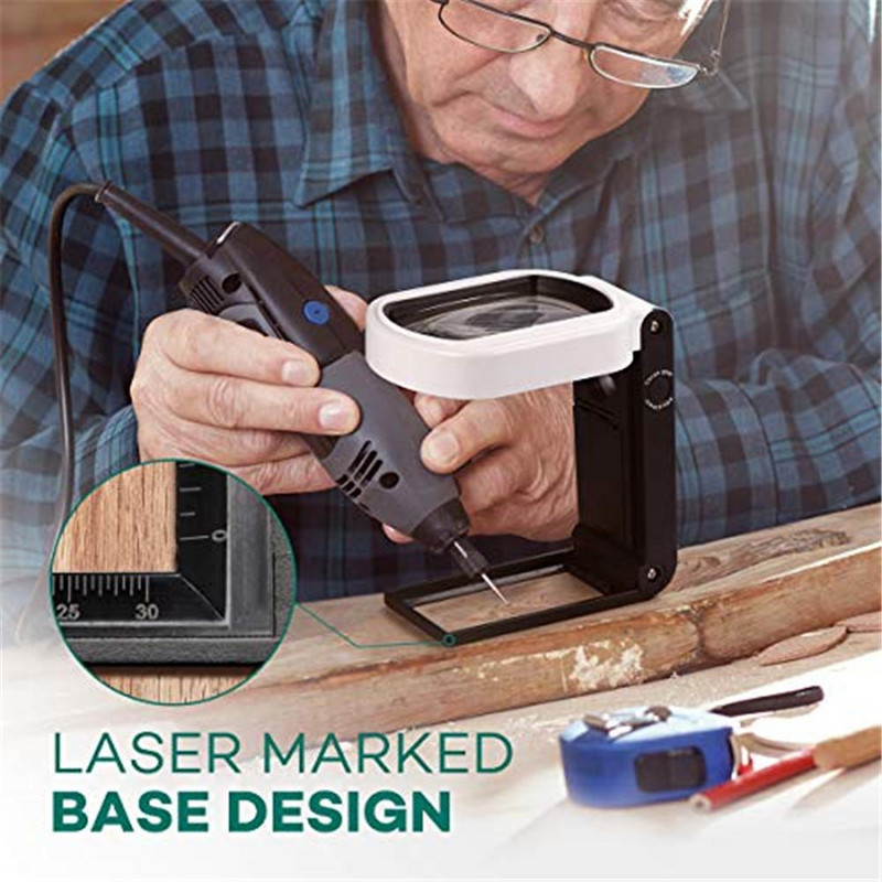 Laetav käeshoitav/seisev luup 9 LED-valgusega luubiga lugemiseks, ehete uurimiseks jne