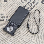 Nagyító 30X 60X 90X Nagyító Ékszer Értékelő Olvasás Nagy nagyítású Lencse Nagyító Valuta detektor LED UV-vel