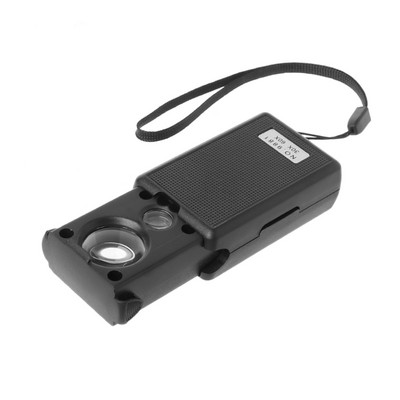 Nagyító 30X 60X 90X Nagyító Ékszer Értékelő Olvasás Nagy nagyítású Lencse Nagyító Valuta detektor LED UV-vel