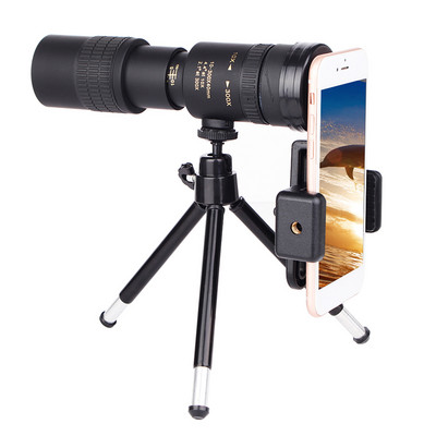 Telescop monocular cu prismă BAK4 10-300X40mm lunetă cu suport pentru smartphone și trepied pentru adulți Observarea păsărilor Camping Drumeții