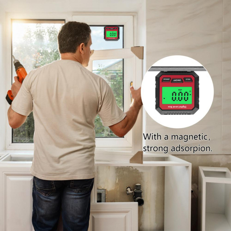 Mini skaitmeninis pokrypio matuoklis Magnetinis kampo lygio kampo matuoklis 360 laipsnių pokrypio matuoklio tikslaus foninio apšvietimo matavimo įrankiai