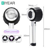 Kézi megvilágított nagyító nagyító optikai üveg nagyító fényskálával Nagyító ékszer nagyító mérőskálával