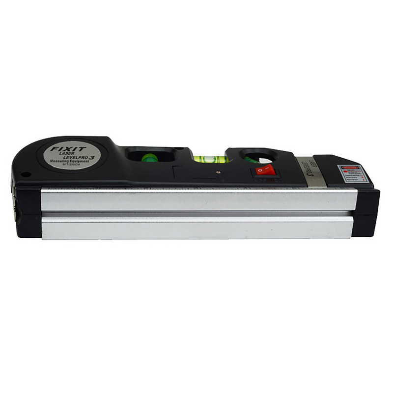 4 az 1-ben többfunkciós lézeres szintmérő horizontális függőleges mérőszalag igazító szabványos és metrikus vonalzó Többcélú lézerszintmérő