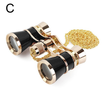Vanad metallist binoklid filmide vaatamiseks Kokkupandavad ooperikrillid binokkel ketiga optilise läätsega Teater teleskoop Retro