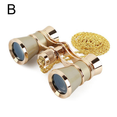Vanad metallist binoklid filmide vaatamiseks Kokkupandavad ooperikrillid binokkel ketiga optilise läätsega Teater teleskoop Retro