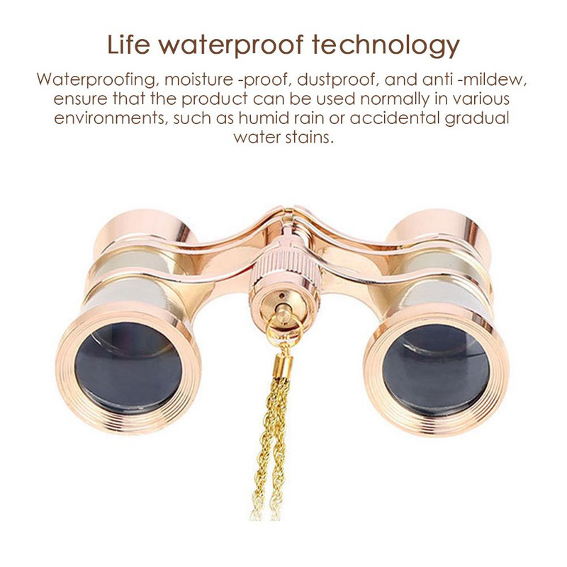 Vanad metallist binoklid filmide vaatamiseks Kokkupandavad ooperikrillid binokkel ketiga optilise läätsega Teater teleskoop Retro