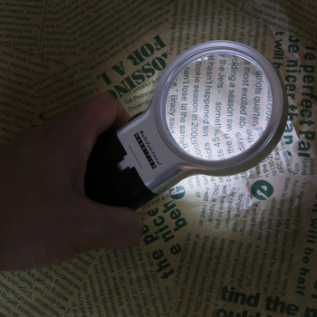 Επιτραπέζιος μεγεθυντικός φακός ανάγνωσης χειρός 3X Μεγεθυντικός φακός με φώτα LED Νέο