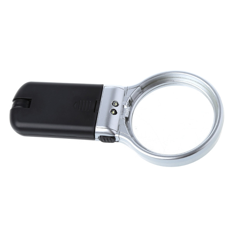 Lupa de citire portabilă de birou 3X Lentilă de lupă cu lumini LED Nou