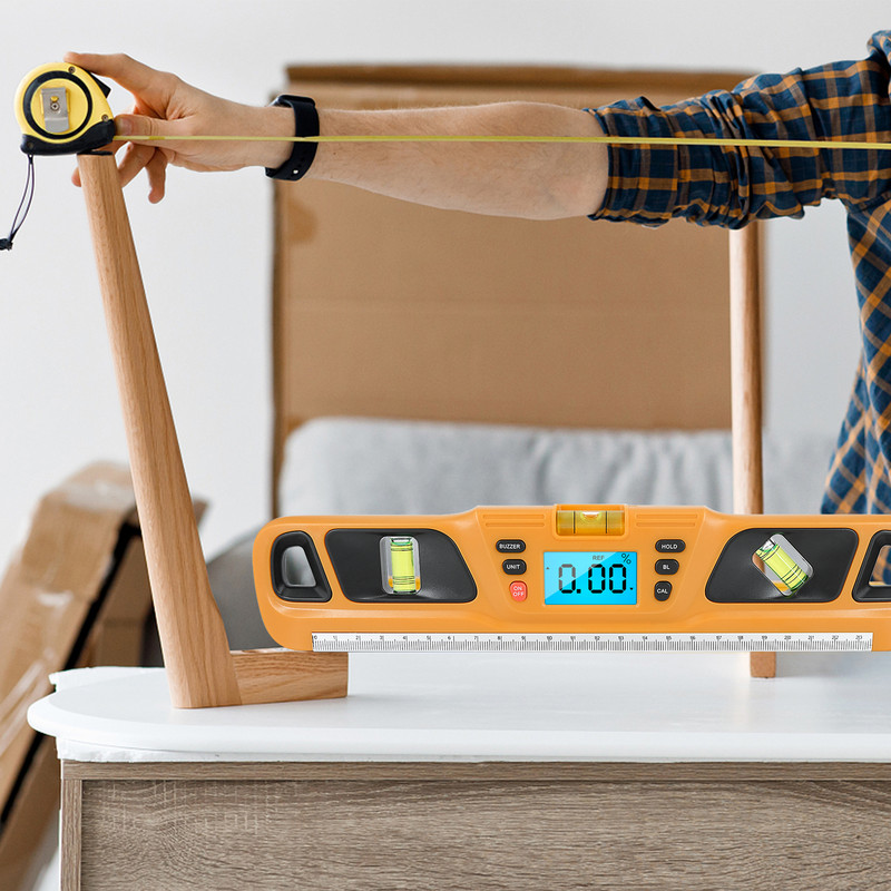 HW-200 Goniometer Elektronický digitálny vodováha Sklonometer LED displej Merací stavebný nástroj Prístroj Magnetická základná vodováha