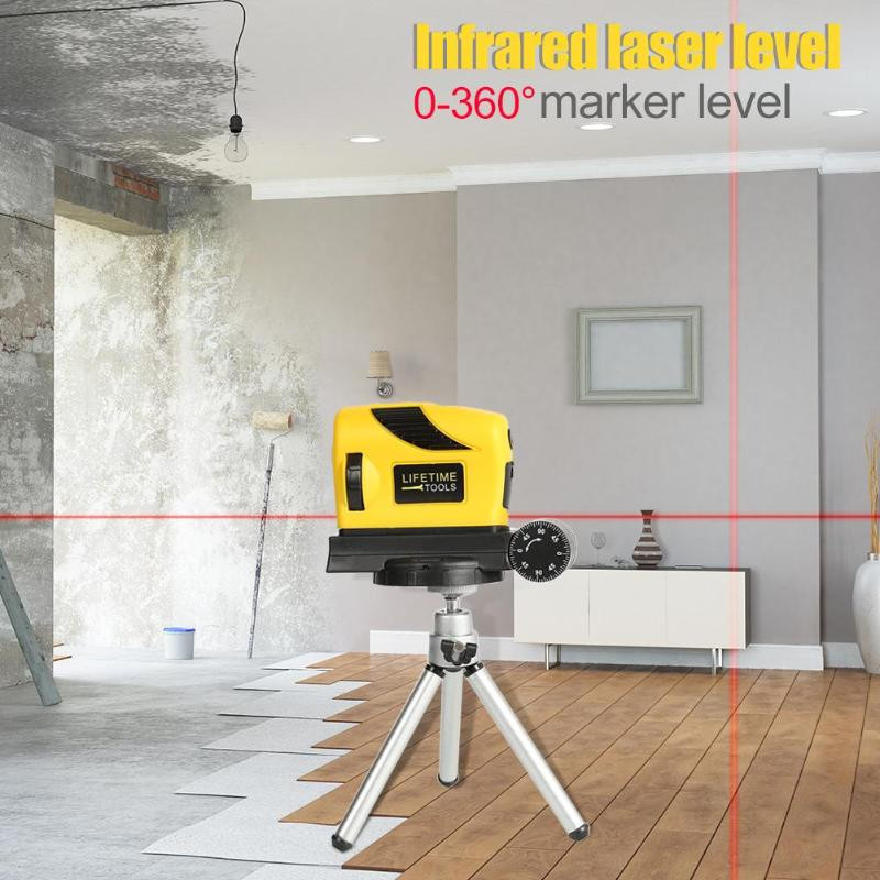 Punct/Linie/Cruce/Vertical Indicator de nivel cu laser cu infraroșu Instrument de nivel cu laser profesional cu autonivelare Orizontal Vertical
