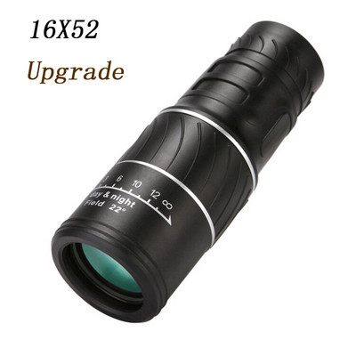 Telescop monocular puternic 16X52 HD cu rază lungă de acțiune 3000 m Binoclu Turism Lunetă Viziune nocturnă pentru camping, vânătoare, cadou pentru copii