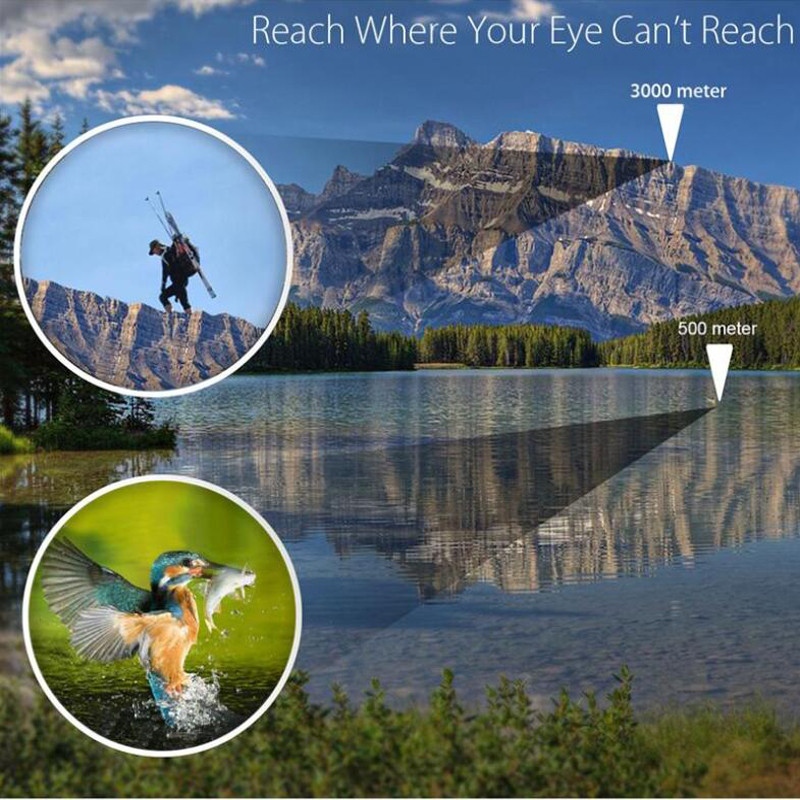 Telescop monocular puternic 16X52 HD cu rază lungă de acțiune 3000 m Binoclu Turism Lunetă Viziune nocturnă pentru camping, vânătoare, cadou pentru copii