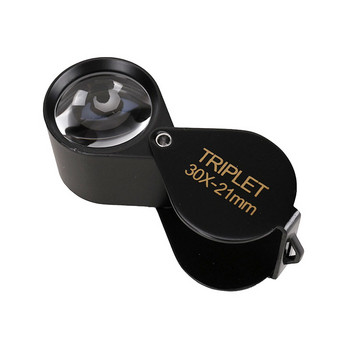 Pocket HD Optical Glass Сгъваема лупа за бижута Преносими бижута Idenfy Helping Hand Loupe Ръчно увеличително стъкло 10x 20x 30x