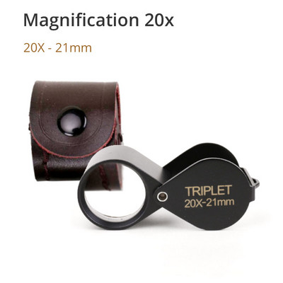 Vrecková HD optická sklenená skladacia lupa na šperky, prenosná identifikácia šperkov, pomocná ruka, ručná lupa 10x, 20x, 30x