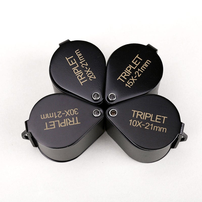 Vrecková HD optická sklenená skladacia lupa na šperky, prenosná identifikácia šperkov, pomocná ruka, ručná lupa 10x, 20x, 30x