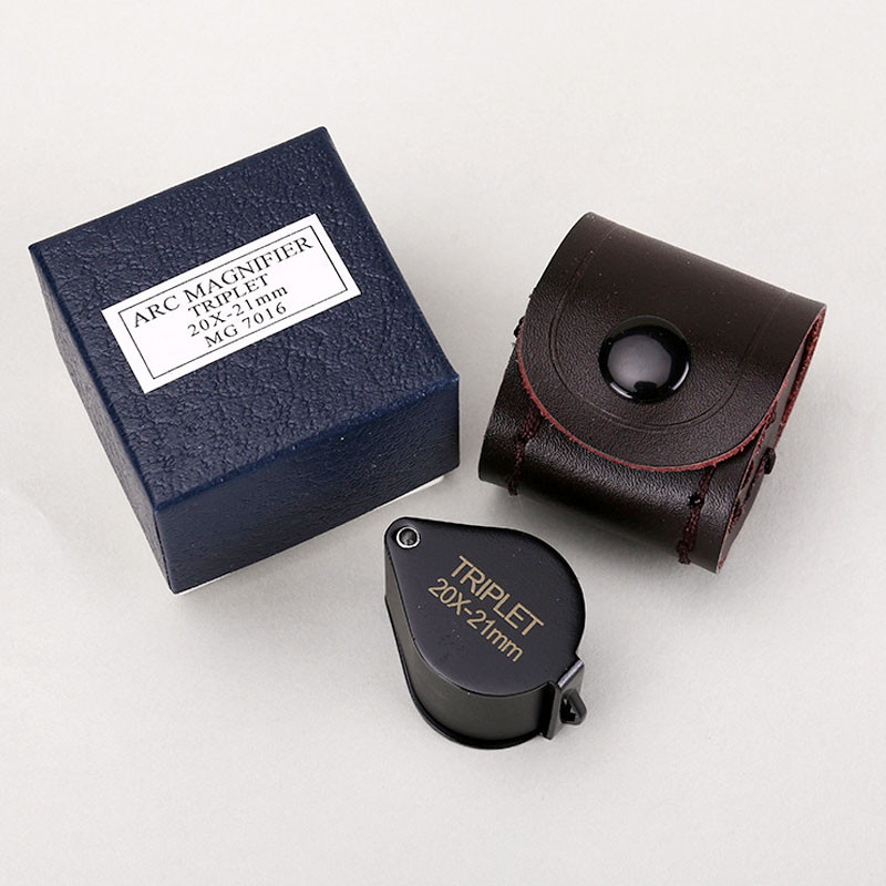 Vrecková HD optická sklenená skladacia lupa na šperky, prenosná identifikácia šperkov, pomocná ruka, ručná lupa 10x, 20x, 30x