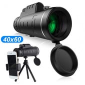 Telescop monocular util Multifuncțional compatibil HD Viziune nocturnă 40 x 60 Busolă Zoom optic Telescop pentru călătorii