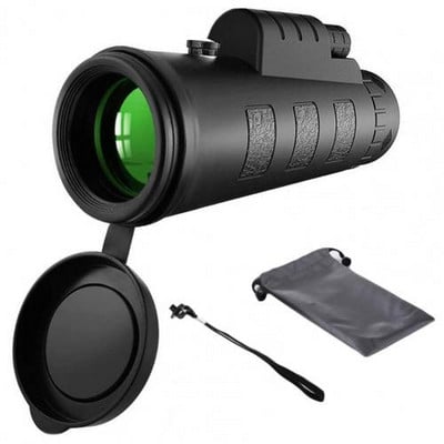 Telescop monocular util Multifuncțional compatibil HD Viziune nocturnă 40 x 60 Busolă Zoom optic Telescop pentru călătorii
