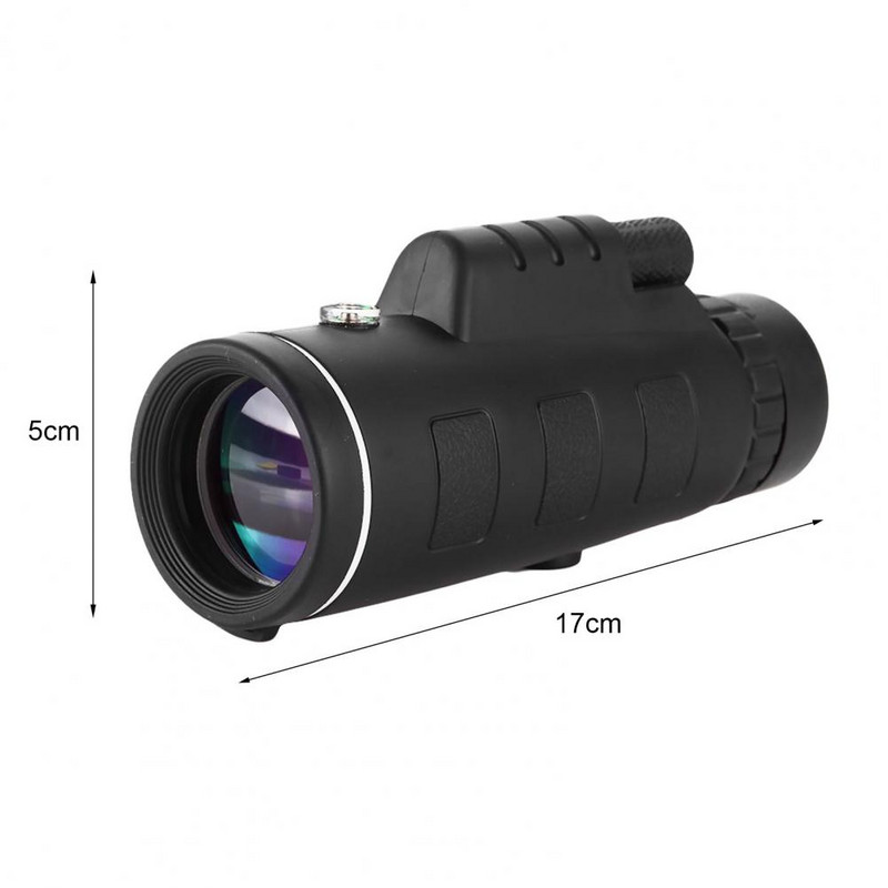 Telescop monocular util Multifuncțional compatibil HD Viziune nocturnă 40 x 60 Busolă Zoom optic Telescop pentru călătorii