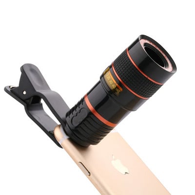 Obiectiv pentru telefon mini teleobiectiv 8X/12X lentilă de focalizare HD cu zoom optic potrivit pentru majoritatea tipurilor de fotografie de jocuri de călătorie cu telefonul mobil