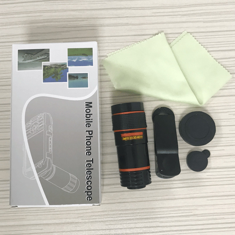 Obiectiv pentru telefon mini teleobiectiv 8X/12X lentilă de focalizare HD cu zoom optic potrivit pentru majoritatea tipurilor de fotografie de jocuri de călătorie cu telefonul mobil