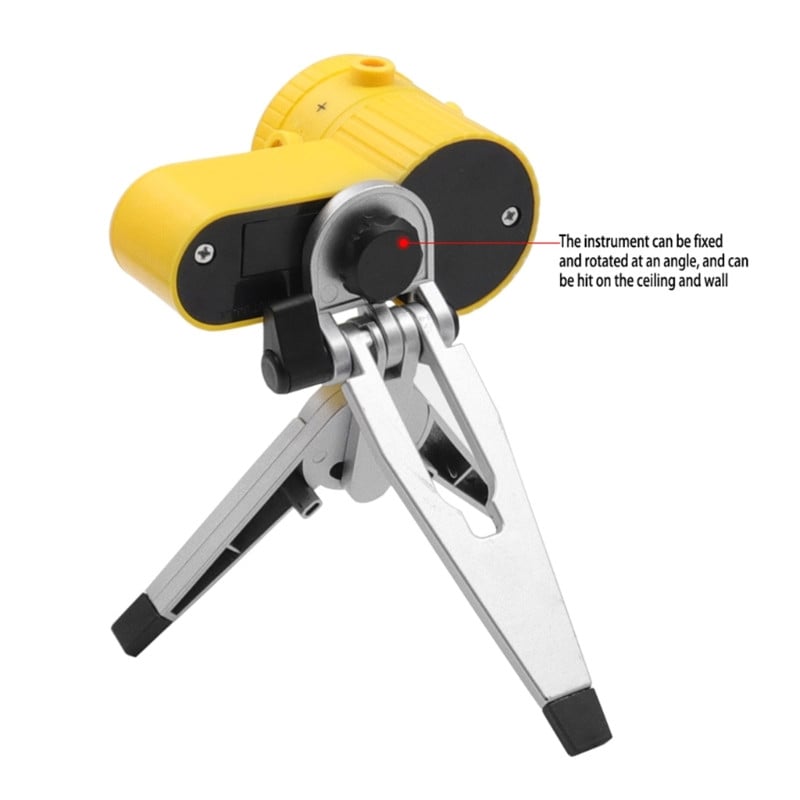 Prenosná vodováha so statívom 4 v 1, meracia čiara/horizontálna/vertikálna/bodová čiara, vlnová dĺžka 630 nm až 680 nm