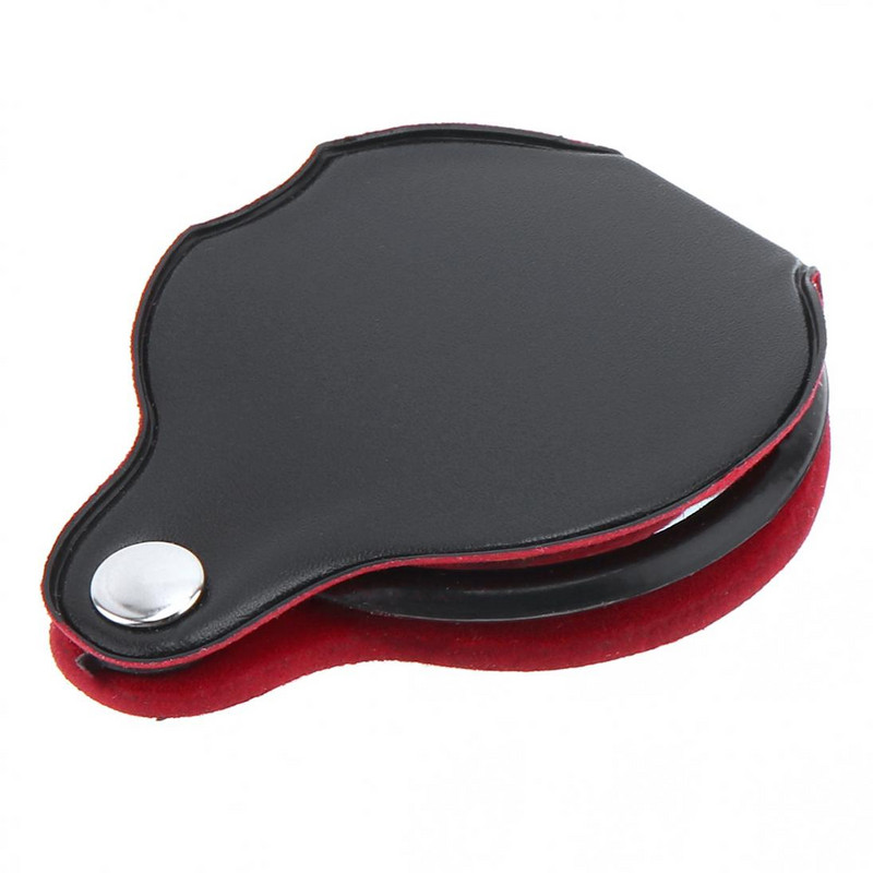 Mini lupă 8x Lupă de buzunar pliabilă, portabilă, sticlă optică, pliabilă, de 50 mm, lupă de citire pentru bijuterii