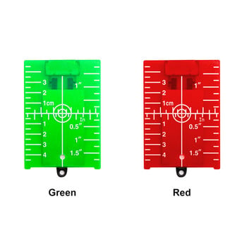 Професионална практична фиксирана стабилна за аксесоари за лазерен нивелир Магнитна целева плоча Кръстосана линия Зелена червена двойна скала с крак