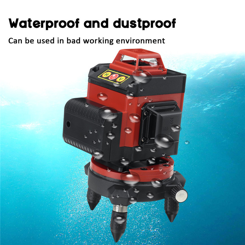 1 rinkinys 16 eilučių lazerinis lygis 4D žalias automatinis savaime išsilyginantis 360° besisukantis matavimo LED ekranas Horizontalus vertikalus kryžminis nuotolinio valdymo pultas