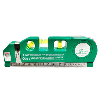 2 линии зелен лазерен нивелир USB многофункционален хоризонт вертикална измервателна лента подравняващ балончета линийка 300 MAh литиева батерия