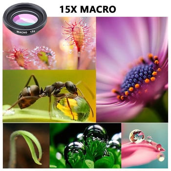 Комплект обективи за камера APEXEL 10 в 1 Macro Wide Fisheye 10x телескоп за телефони CPL звезден филтър за iPhone Huawei, смартфони Samsung