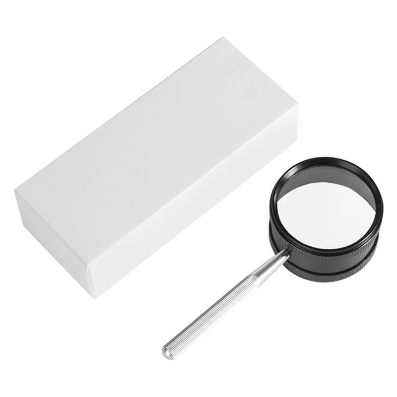 35X kézi nagyító fém ékszer nagyító 135 mm-es fogantyús nagyító, hordozható nagyító nagyító ékszerész üveg monoklis kézi lupe