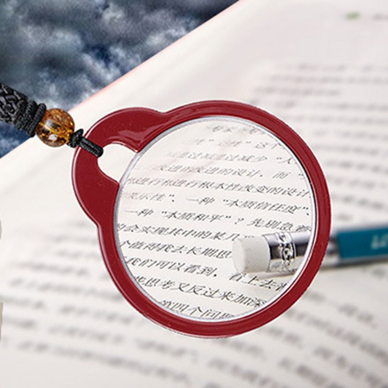 Radoša palielināmā lupa stikla kaklarota praktisks lasīšanas palīgs rotājums kulons brīvdienu mātes dienā vecmāmiņas dāvana