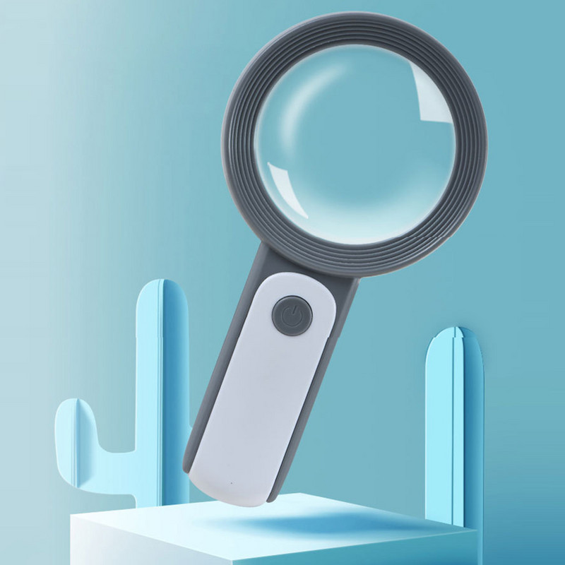 Lupă iluminată 30X Lupă mare de citire portabilă cu 18 LED-uri pentru repararea persoanelor în vârstă