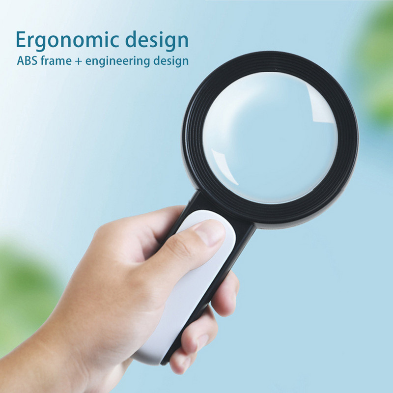 Lupă iluminată 30X Lupă mare de citire portabilă cu 18 LED-uri pentru repararea persoanelor în vârstă