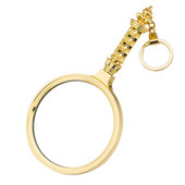 8-szoros hordozható üveg nagyító 60 mm virágos fogantyús nagyító kerek műanyag + üveglencse kulcstartóval arany olvasó nagyítóval