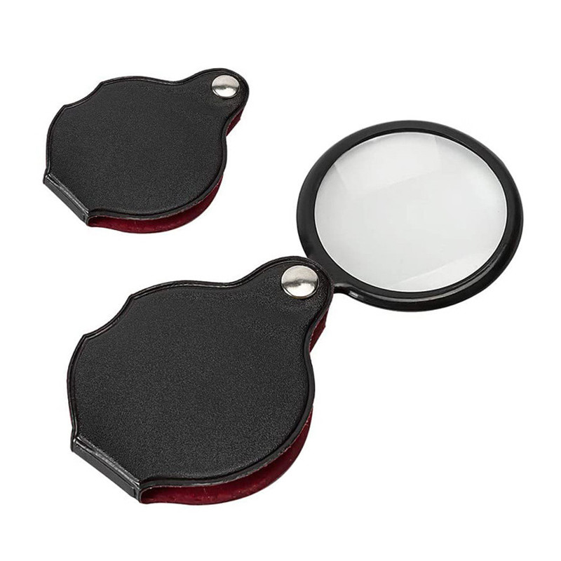 Pārnēsājams rokas Lupa 6X 8X Ādas Lupa Kabatas Lupa Lasīšanai Monoklis Juvelierizstrādājumu Lupa Dāvanu Brilles Lup