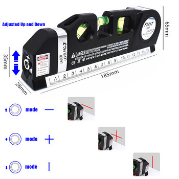 Лазерен нивелир USB акумулаторна хоризонтална вертикална мярка 8FT Aligner Стандартни и метрични линийки Многофункционален нивелир Лазерен нивелир