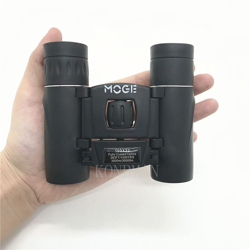Binoclu puternic 100x22 HD Mini binoclu pliabil pentru sport de vânătoare excursie în camping în aer liber Cadou de Crăciun 2021