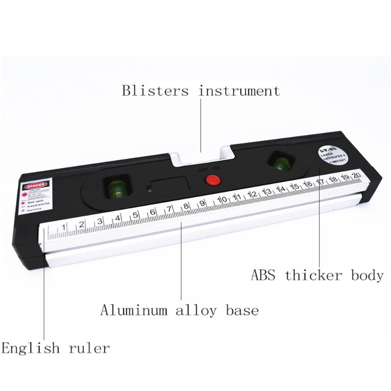 Acasă Multifuncțional Instrument de nivelare cu laser de înaltă precizie Riglă de oțel Linie dreaptă Aliniere de nivel cu laser Bandă de măsurare verticală