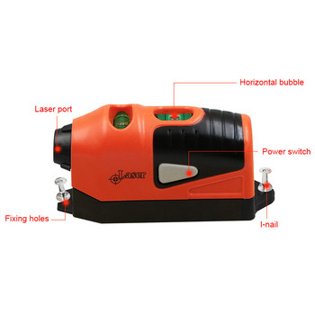 Mini Vertical Spirit Level Level Laser Level LASER STRAIGHT ΤΟ Εργαλείο μέτρησης μέτρησης γραμμής στάθμης με καθοδήγηση με λέιζερ