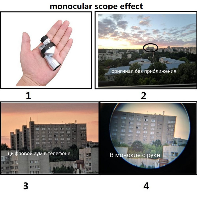 Mini Pocket 8X20 hõbedane monokulaarne teleskoop Mini monokulaarne luubiga minimikroskoop teleskoop+luup=mikroskoop
